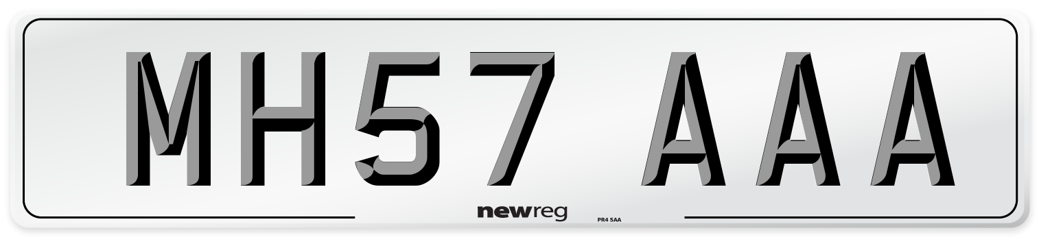 MH57 AAA Number Plate from New Reg